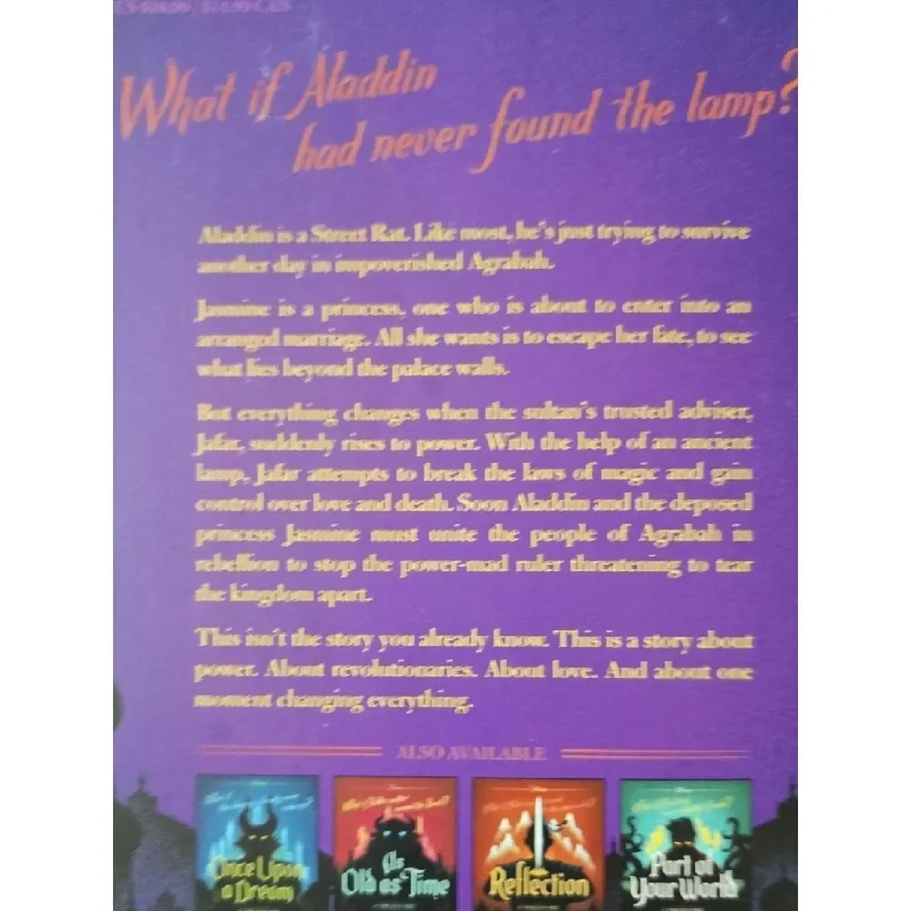 Disney Twisted Tale A Whole New World Book – Aladdin Retelling – Like New